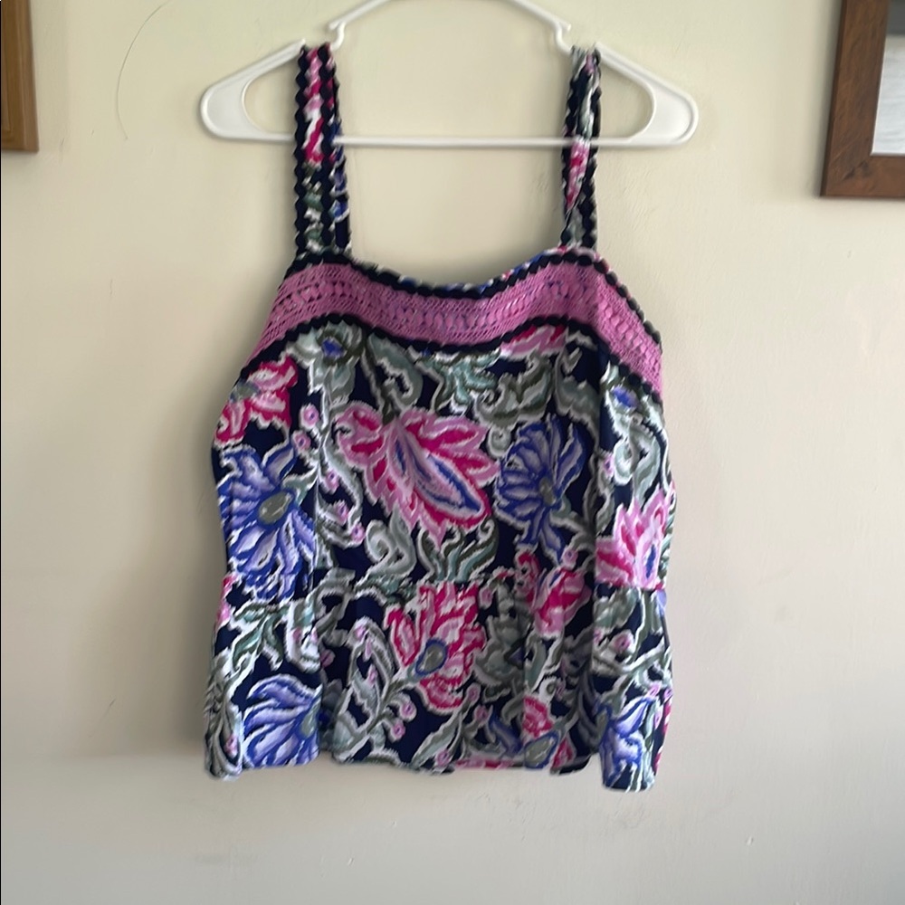 LOFT Floral Multicolor Women's Top XL NWT